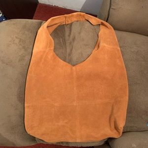 Suede hobo bag
